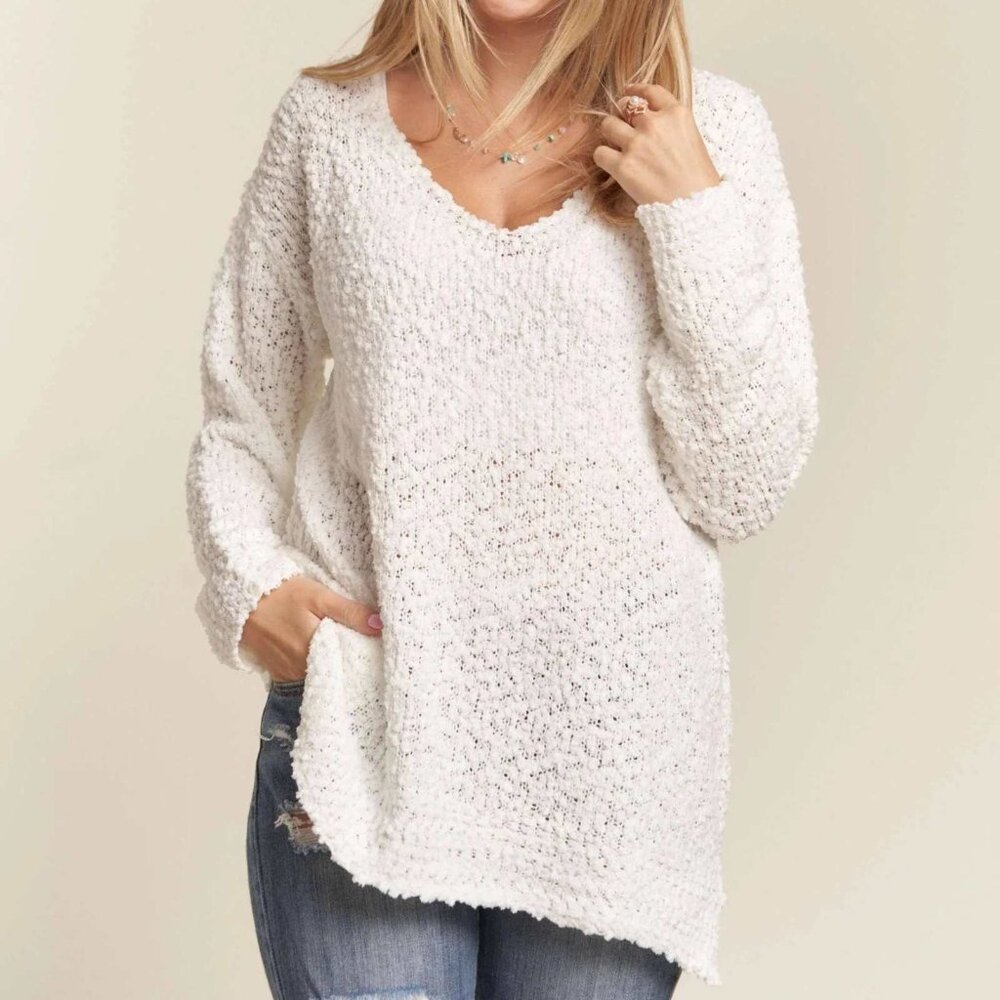 Soft Popcorn Sweater Top